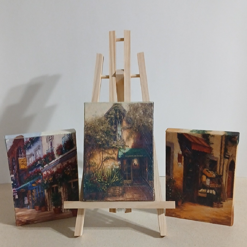5x7 Canvas Three 3.
Piece Wall Art Set, Easel Not Included. -